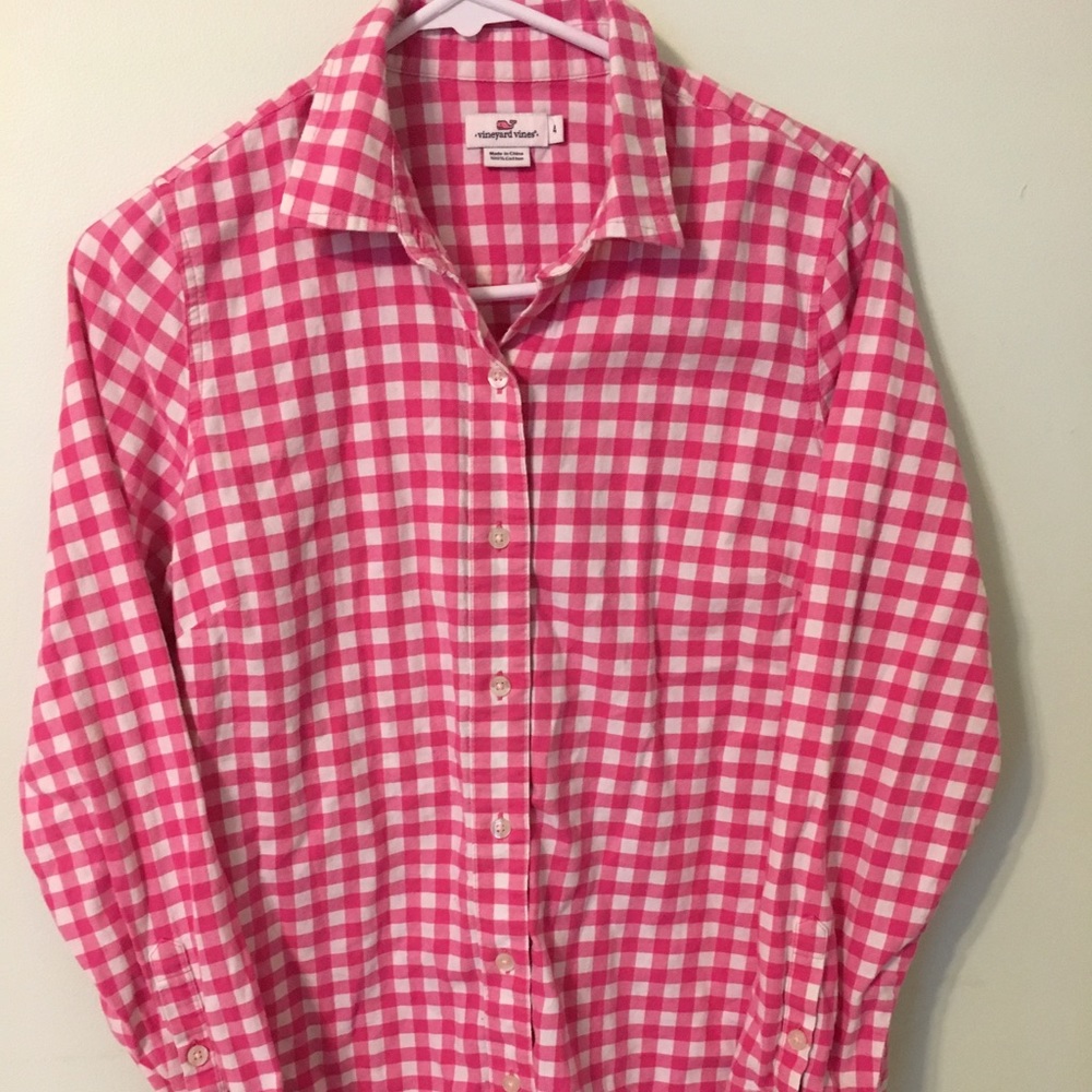 Vineyard Vines | Pink & White Gingham Button Down